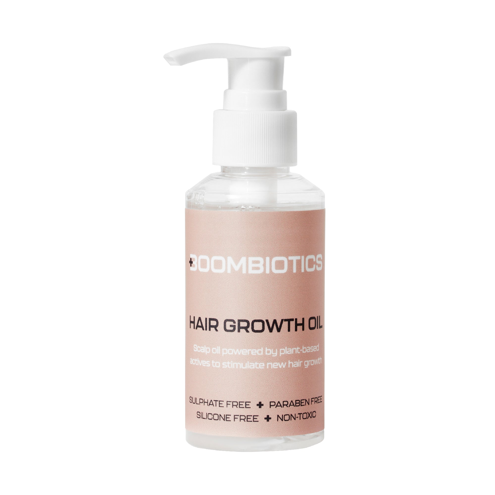 Boombiotics Hair Growth Oil XXML Stronger roots, softer ends, glowing results.