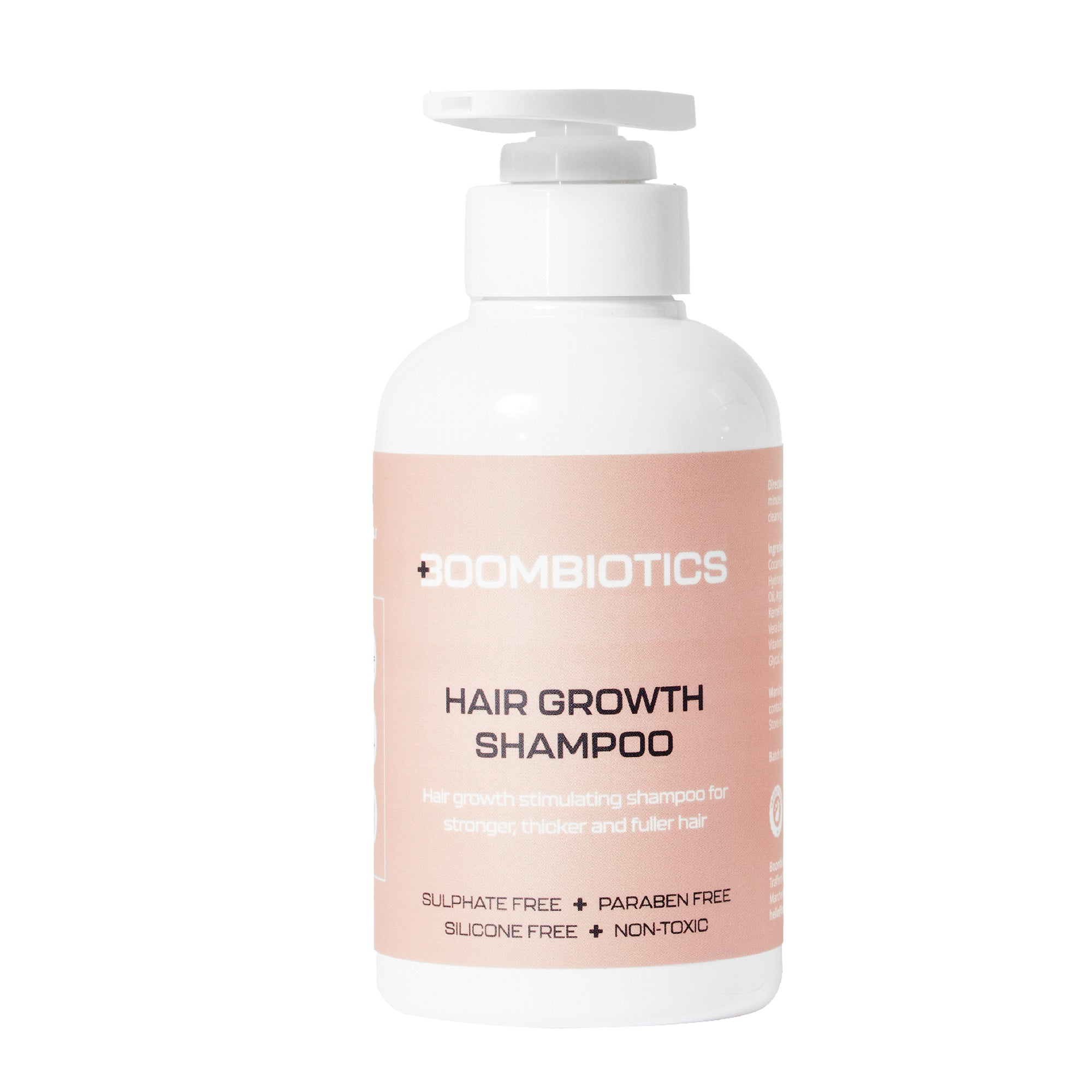 Boombiotics Hair Growth Shampoo XXML Wash, strengthen, glow and grow.