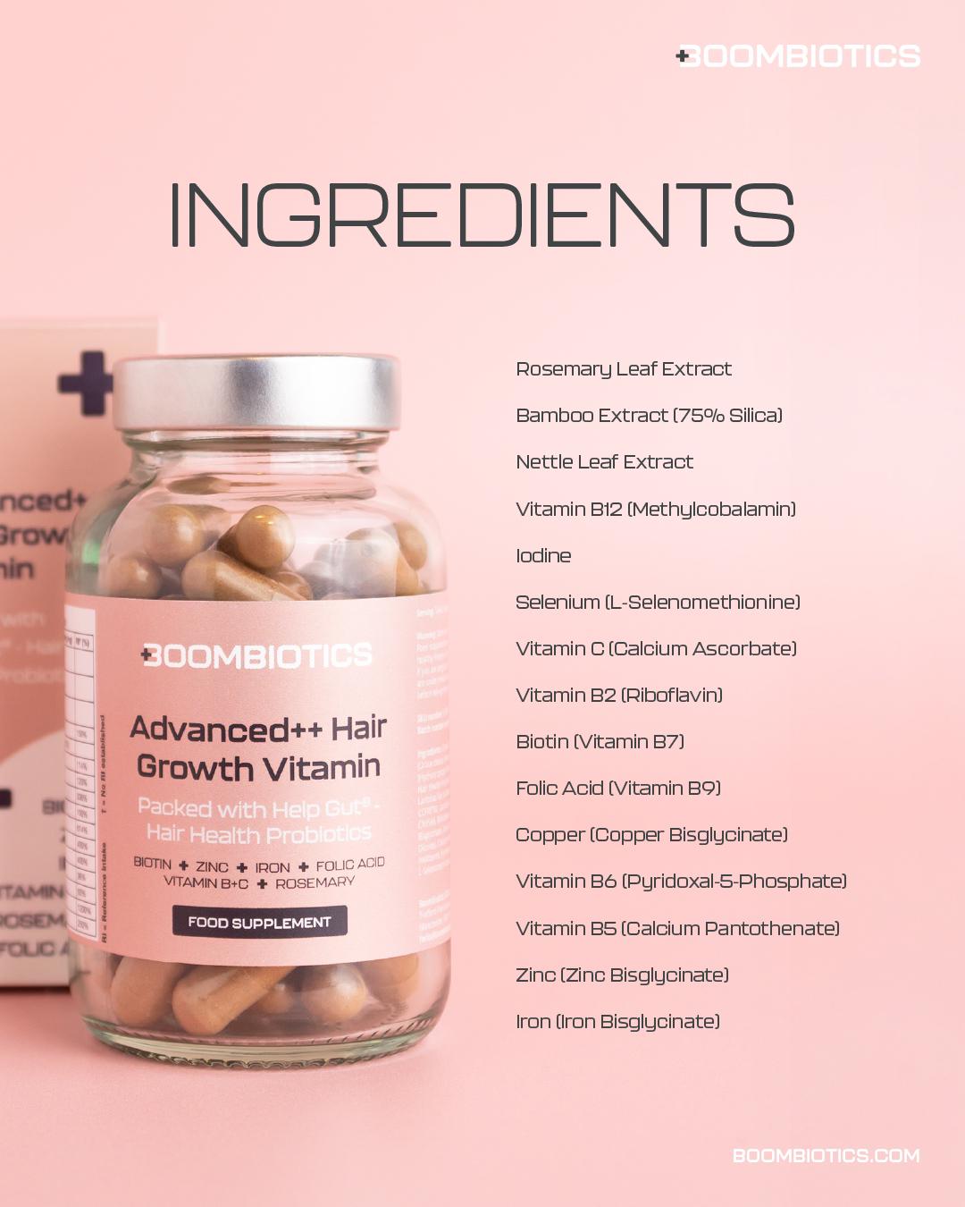 Boombiotics Hair Growth Supplement